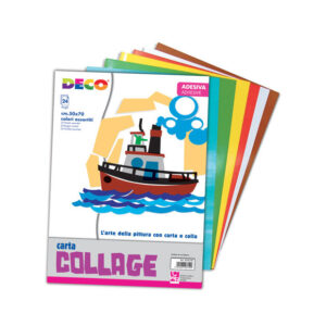 Carta COLLAGE Adesiva 80 gr. Colori Assortiti