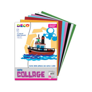 Album Carta VELLUTATA ADESIVA 20x24 cm. COLORI ASSORTITI 7 FF.