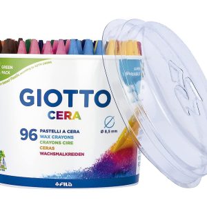 Pastelli cera GIOTTO barattolo 96 pz. in 12 colori
