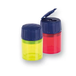 Temperino plastica 2 fori con serbatoio LYRA