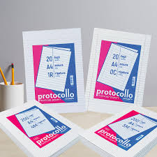 Carta protocollo A4 pacco 20 fogli