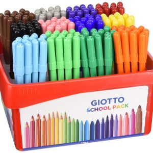Pennarelli GIOTTO punta fine SCHOOLPACK 144 pz. 12 colori