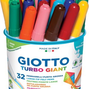 Pennarelli TURBO GIANT SUPERLAVABILI barattolo 32 pz.