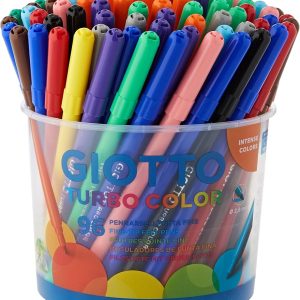 Pennarelli GIOTTO punta fine BARATTOLO 96 pz. 12 colori