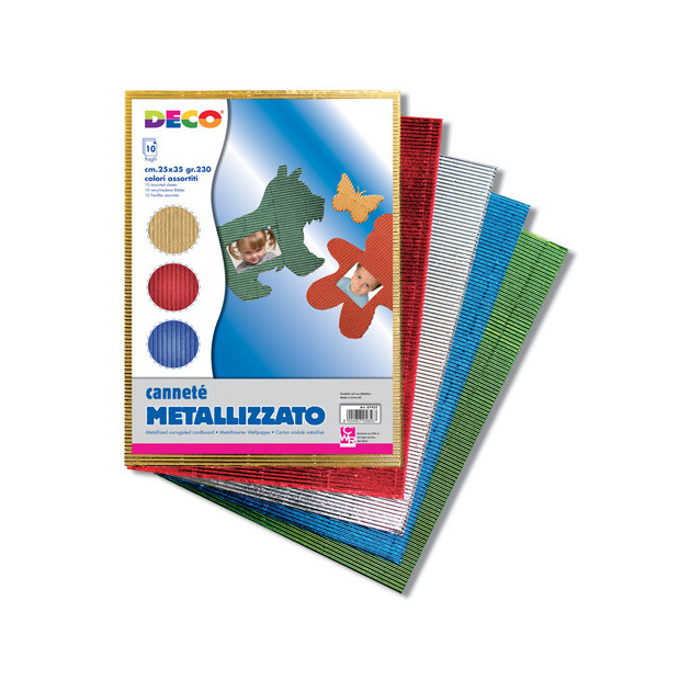 CANNETÈ METALLIZZATO 50x70 cm. in COLORI ASSORTITI 10FF.