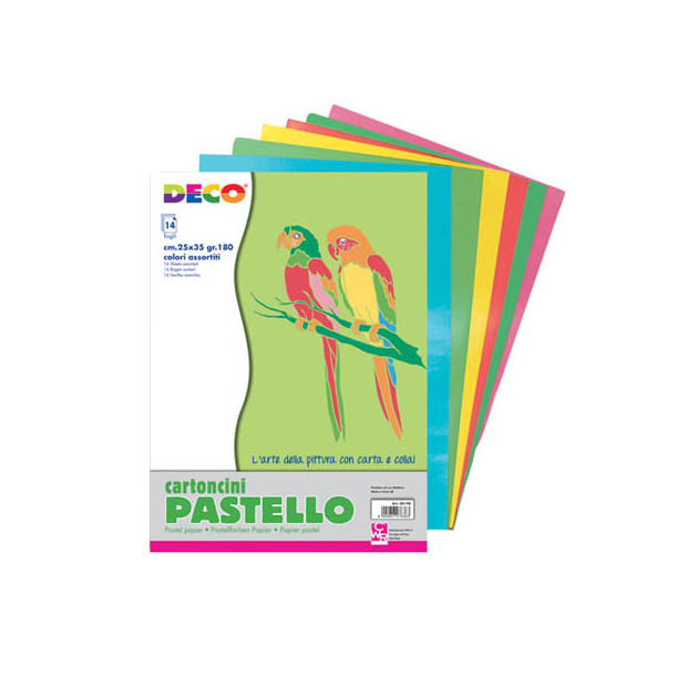 CARTONCINI PASTELLO 180 gr. in COLORI ASSORTITI