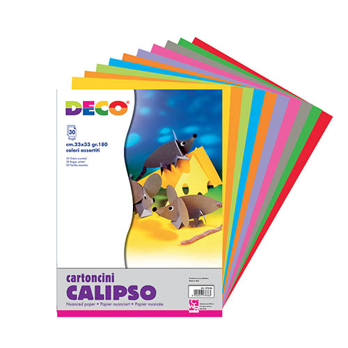 CARTONCINO CALIPSO 180 gr. in COLORI ASSORTITI