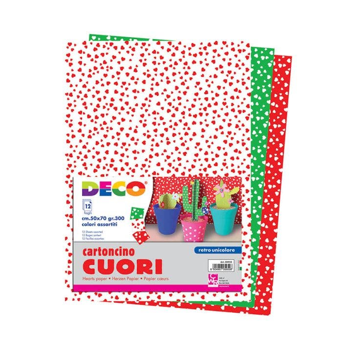 CARTONCINO CUORI 400 gr. in COLORI ASSORTITI