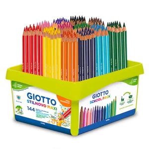 Pastelli STILNOVO MAXI SCHOOLPACK 144 pz. 12 colori TRIANGOLARI