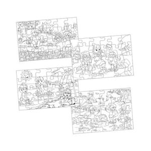 PUZZLE PREDISEGNATI DA COLORARE LE STAGIONI