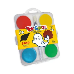 Acquerelli scatola 6 Pastiglie GIGANTI