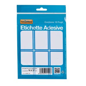 Etichette adesive busta 10 fogli