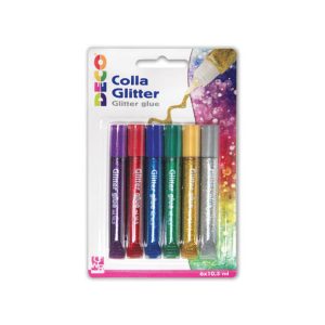 Colla Glitter confezione 6 penne 10,5 ml.