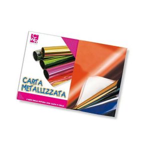 Carta Metallizzata album 10 fogli Assortiti