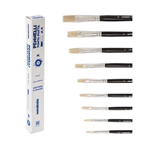 Pennelli Punta Piatta scatola 12 pz.