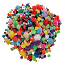 POMPONS Colori Assortiti busta 100 pz.