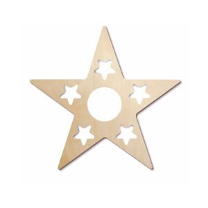 Stella in legno da decorare
