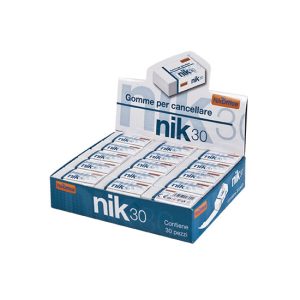Gomme per Matita NIK scatola 30 pz.