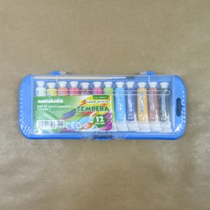 Tempera in tubetto scatola 12 colori