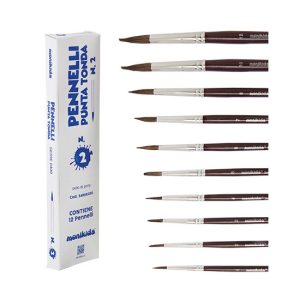 Pennelli Punta Tonda pelo pony scatola 12 pz.