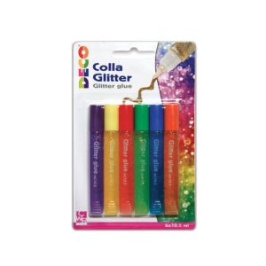 Blister 6 gel GLITTER Colori Pastello Assortiti