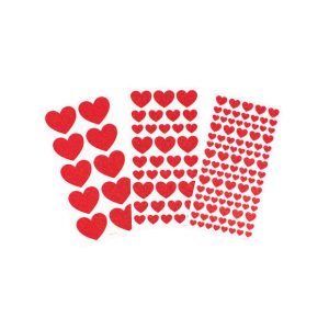 Adesivi Cuori in Eva Glitter
