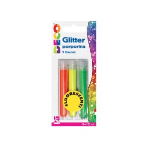 GLITTER a Grana Fine Blister 3 Flaconi 12 ml