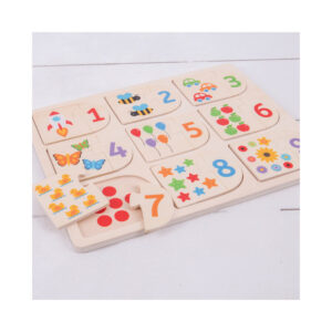 Domino in Legno Associazioni Immagini-Numeri