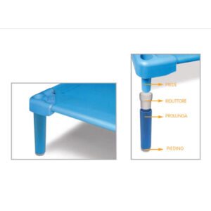 Set gambe rialzanti per brandine Nido, Nido con sponde e Pisolo