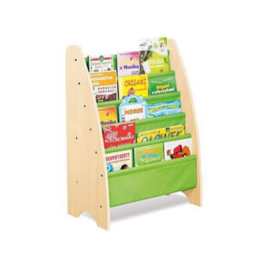 Libreria con ripiani in tessuto