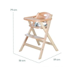 Seggiolone pieghevole in legno