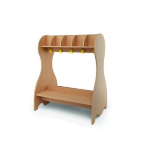 Spogliatoio in legno colore naturale