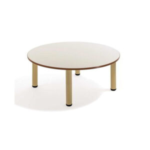 Tavolo tondo con gambe in metallo