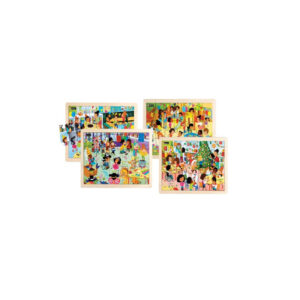 Puzzle le Feste a Scuola in Set da 4