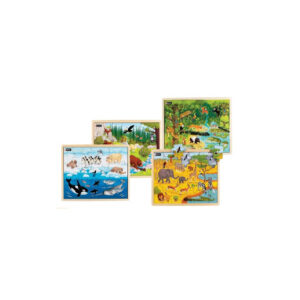 Puzzle Animali del Mondo Set da 4