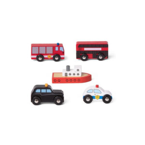 Veicoli da Città in Legno 5 PZ.