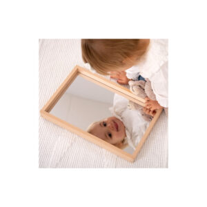 Vassoio in Legno Medio con Specchio