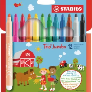 Pennarelli Triangolari JUMBO Scatola 12 Colori